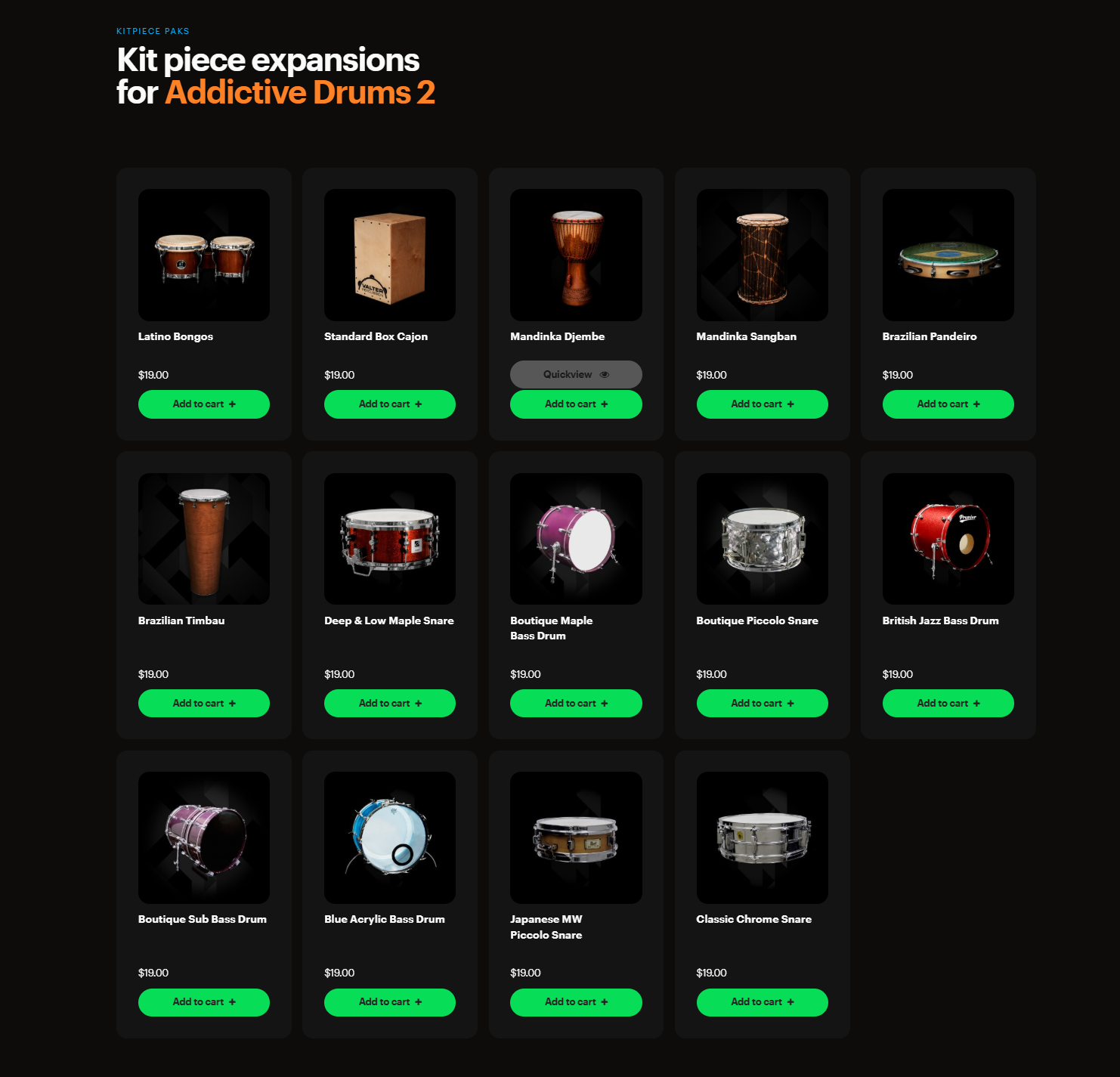 XLN Audio 3x Custom Bundle - Kitpieces for Addictive Drums 2